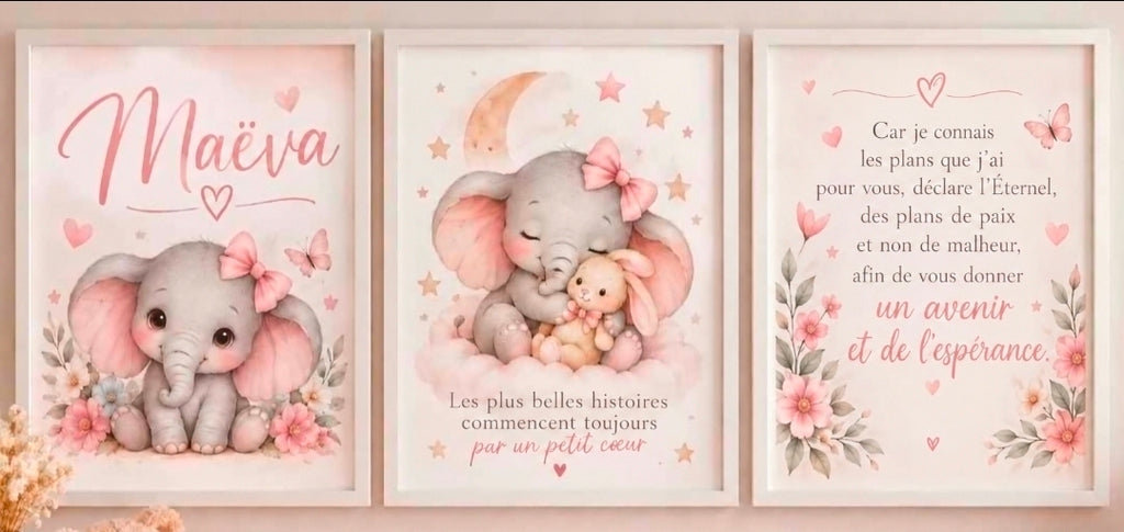 Cadres naissance personnalisé