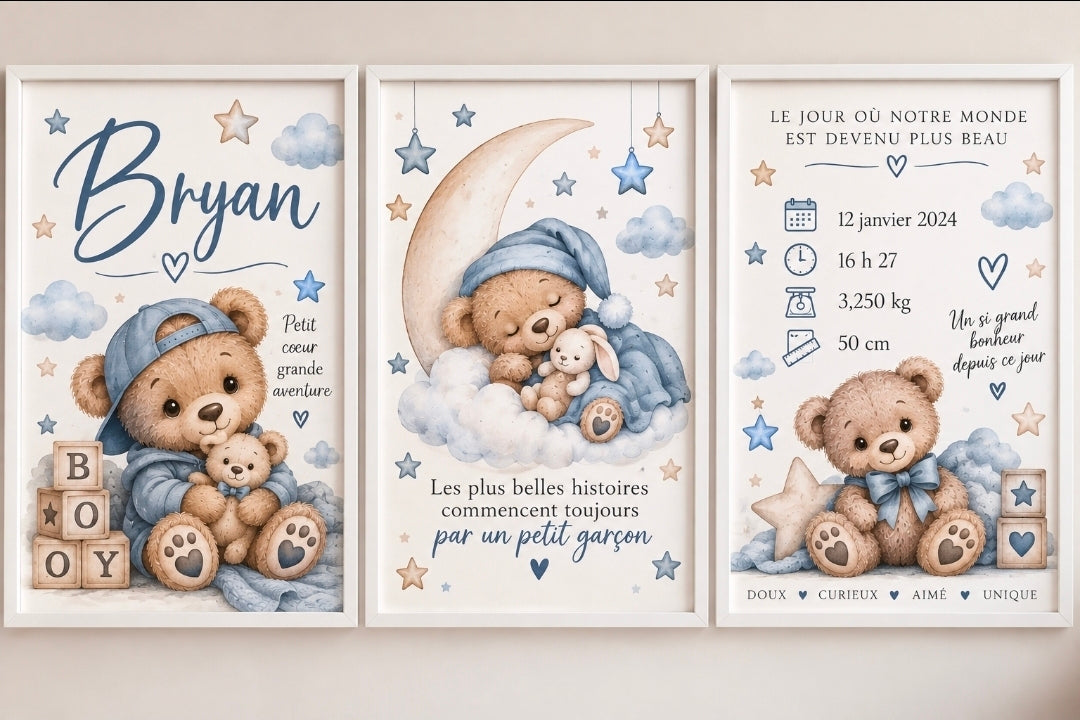 Cadres naissance personnalisé